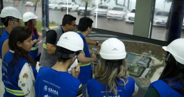 Estudantes de Jornalismo da UFC visitam Estação de Pré-Condicionamento, em Fortaleza